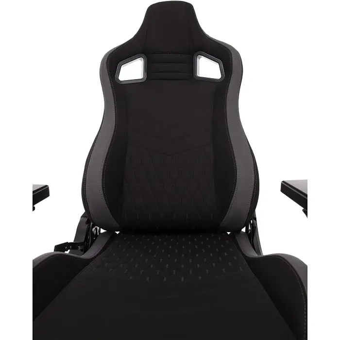 Геймерське крісло GT Racer чорне із сірим (X-0712 Shadow Gray) - фото 7