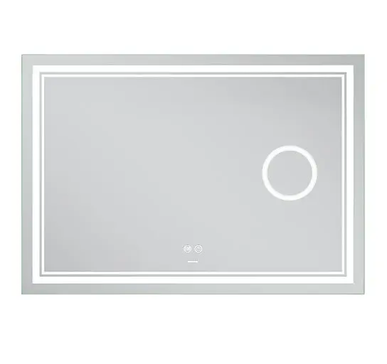 Дзеркало Mixxus Premium QUADRO MR20-120x80 (LED Touch, Anti-fog, лінза) (MP6624) - фото 2