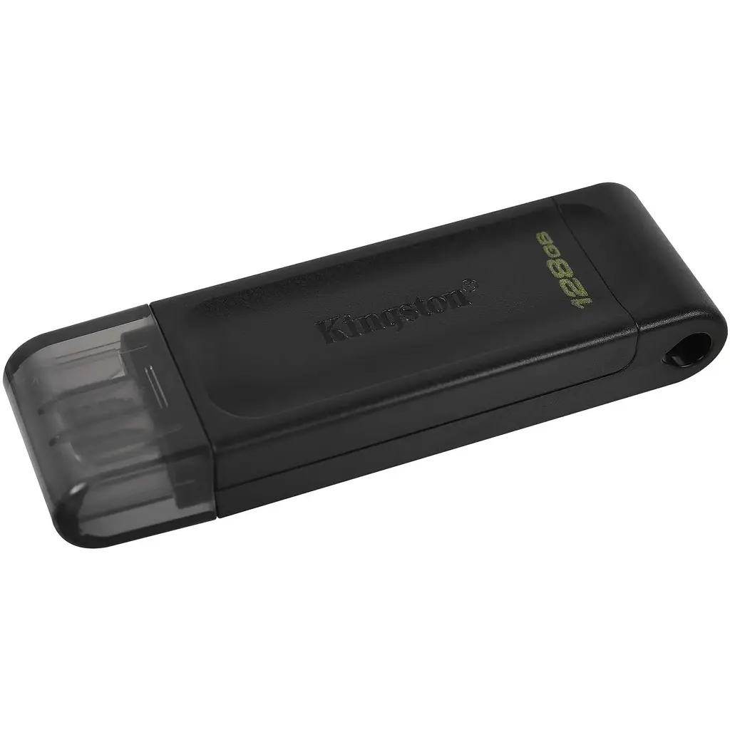 USB флеш-накопитель Kingston DataTraveler 70 128GB USB-C 3.2 Gen 1 Black (DT70/128GB) [66935] - фото 2