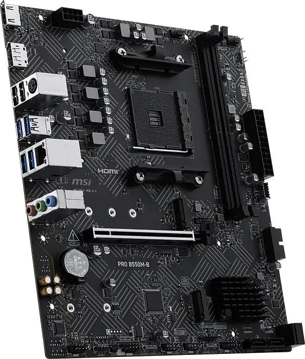 Материнська плата MSI PRO B550M-B (PRO B550M-B) (Socket AM4, AMD B550, Micro-ATX) - фото 2