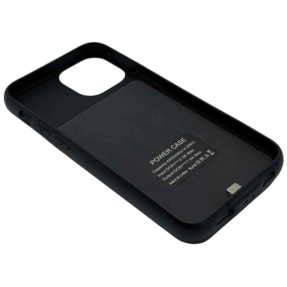 Чохол-акумулятор XON PowerCase для iPhone 12 Mini / 13 Mini 4000 mAh Чорний (PCBS1112040B 2766) - фото 4