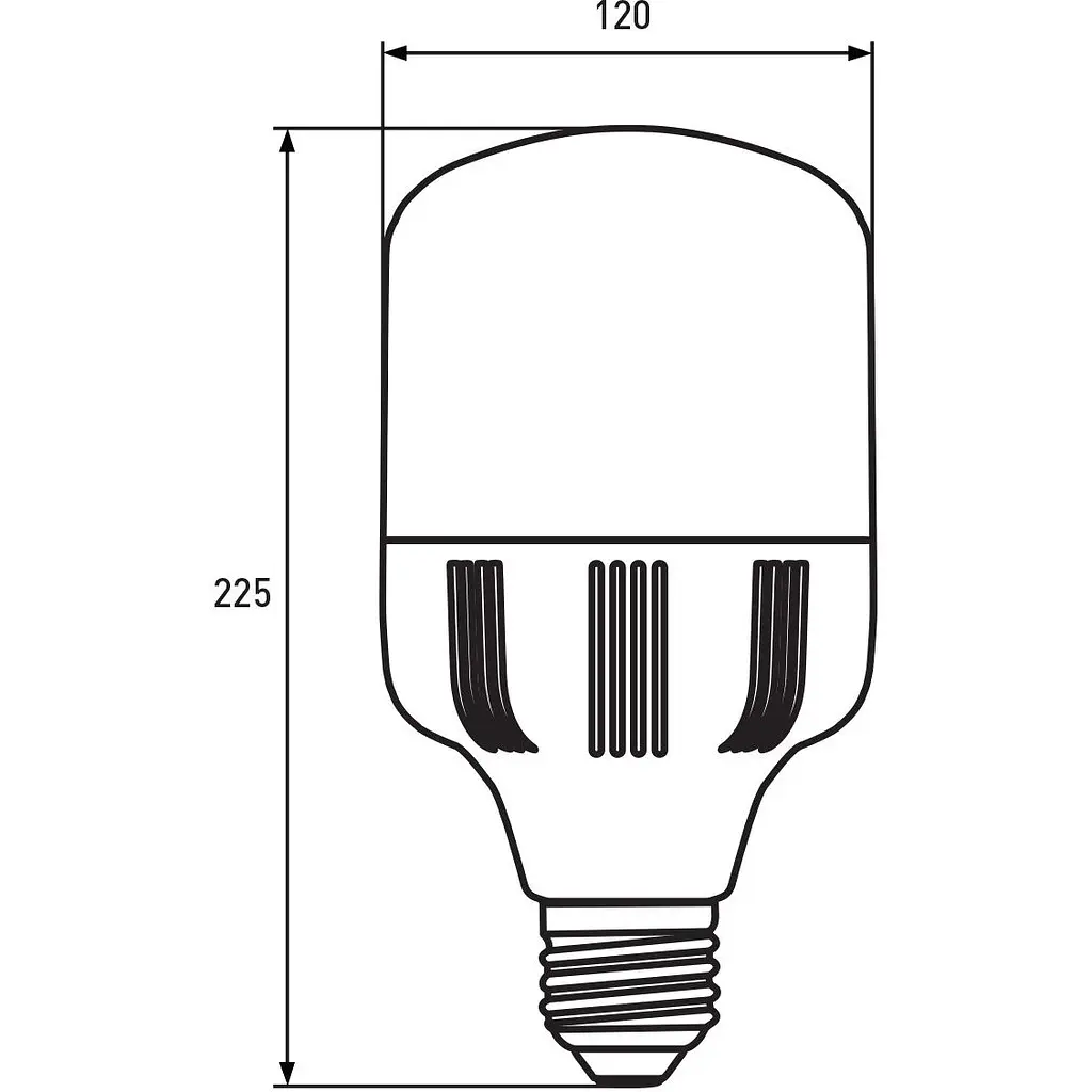 Світлодіодна лампа Eurolamp LED Надпотужна 40W, E40, 6500K (LED-HP-40406) - фото 3