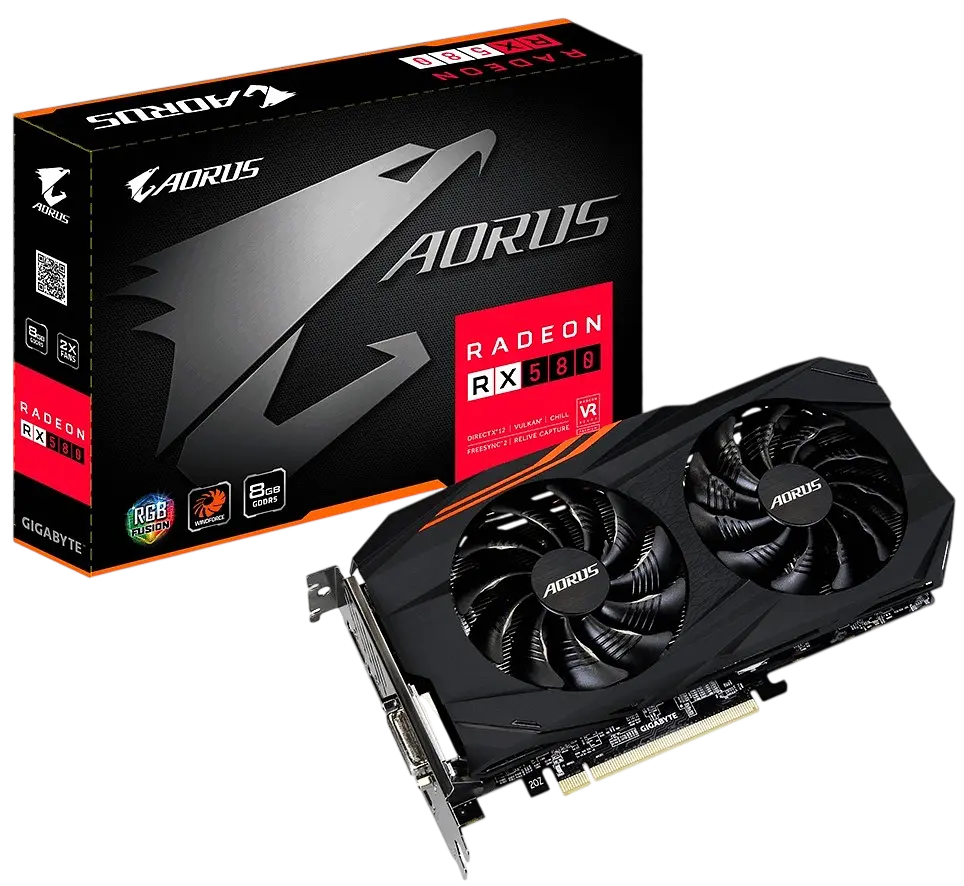 Відеокарта AMD Radeon RX 580 8GB Gigabyte Aorus (GV-RX580AORUS-8GD) Б/В