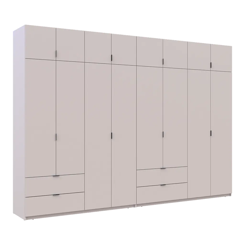 Розпашна Шафа для одягу Doros Лукас Кашемір 4+4 ДСП 340х50х240 (42005140) - фото 6