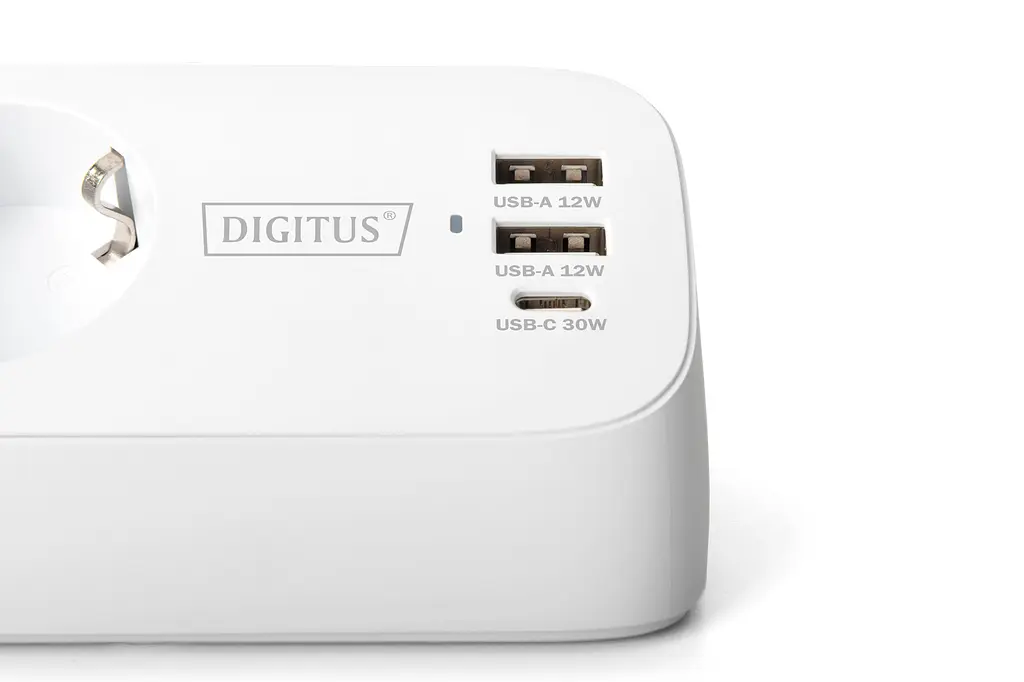 Digitus Блок розеток DIGITUS Office, 3xSchuko, 2xUSB-A, 1xUSB-C, 16A, 1.5м, вилка Schuko, білий - фото 8