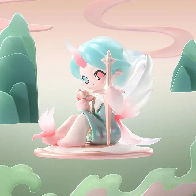 Іграшка-сюрприз Pop Mart з колекційною фігуркою Azura Ethereal Realm серія Mythical Beasts (AERM-01) - фото 2