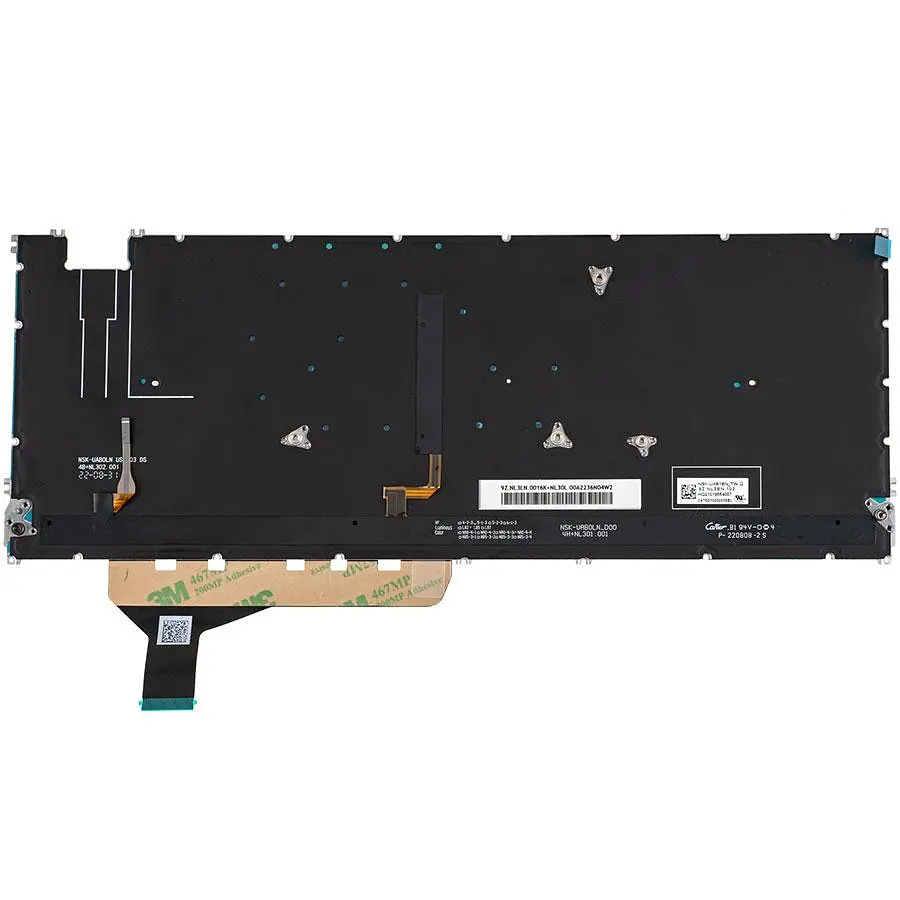 Клавіатура для ноутбука ASUS (UM3402 series) rus чорний без кадру підсвічування клавіш - фото 2