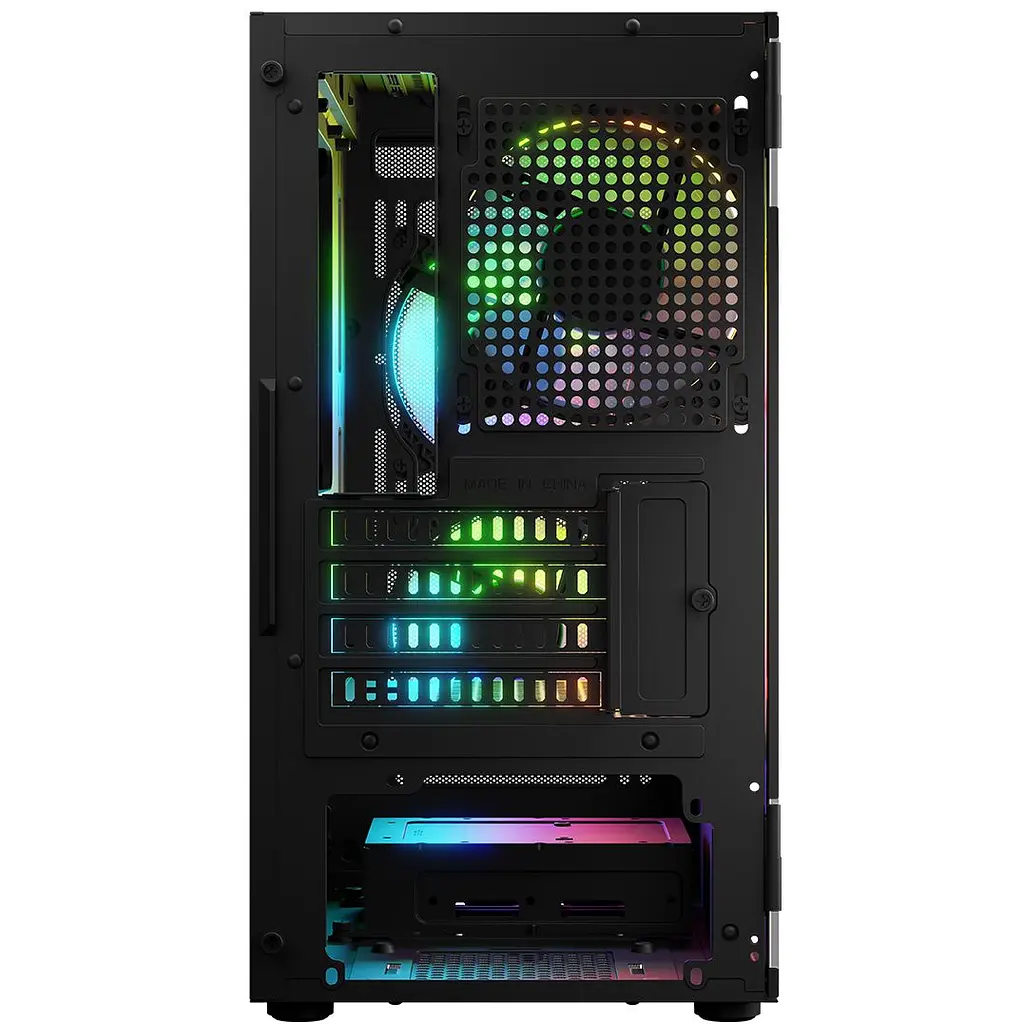 Корпус LogicConcept PORTOS MESH+GLASS ARGB fans 3x120mm BLACK без БП mATX - фото 4