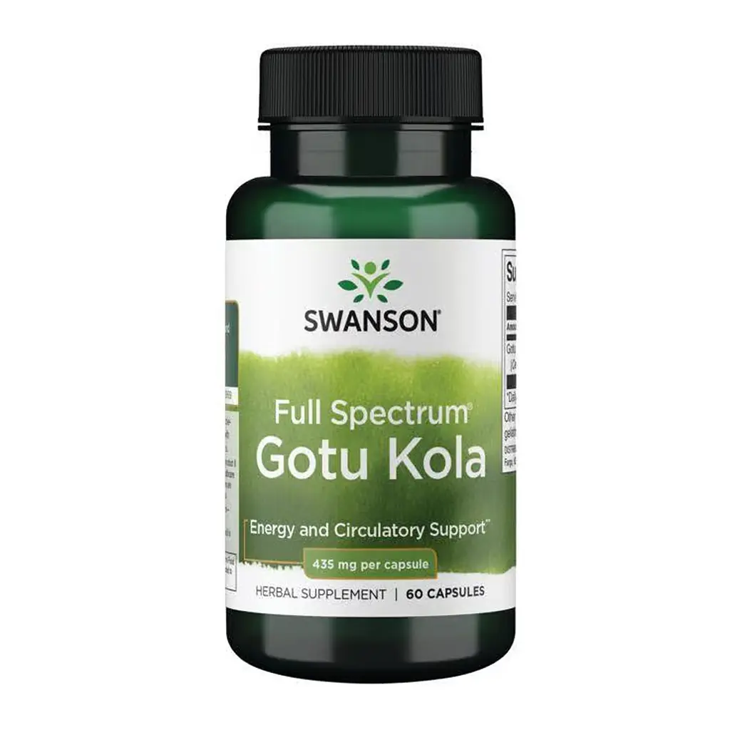 Екстракт для покращення пам'яті Готу Кола Swanson (Full Spectrum Gotu Kola) 435 мг 60 капсул