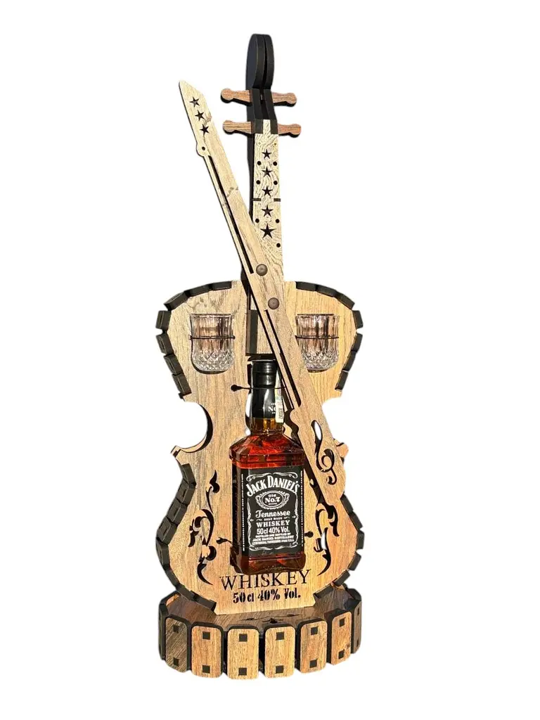 Сувенірна скрипка Джек Деніелс з чарками Подарунок Jack Daniel's Tennessee - фото 8