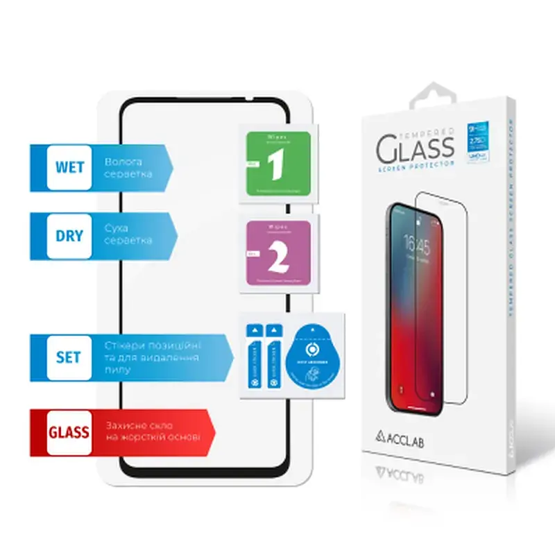 Скло захисне ACCLAB Full Glue MOTO G24/G34 Black (1283126590016) - фото 7