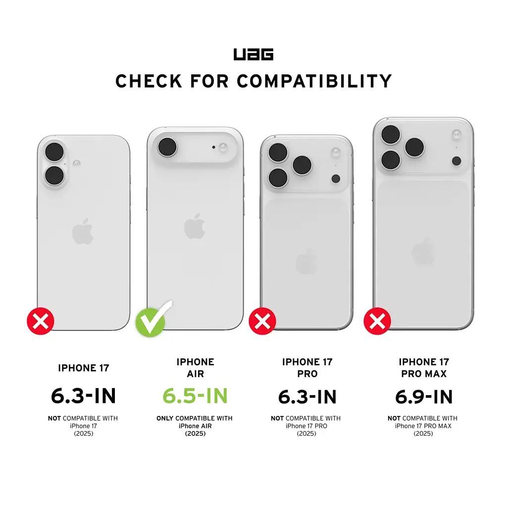 Чохол UAG для iPhone 17 Air, Metropolis LT Magsafe, Kevlar Black teh0019548 - фото 2