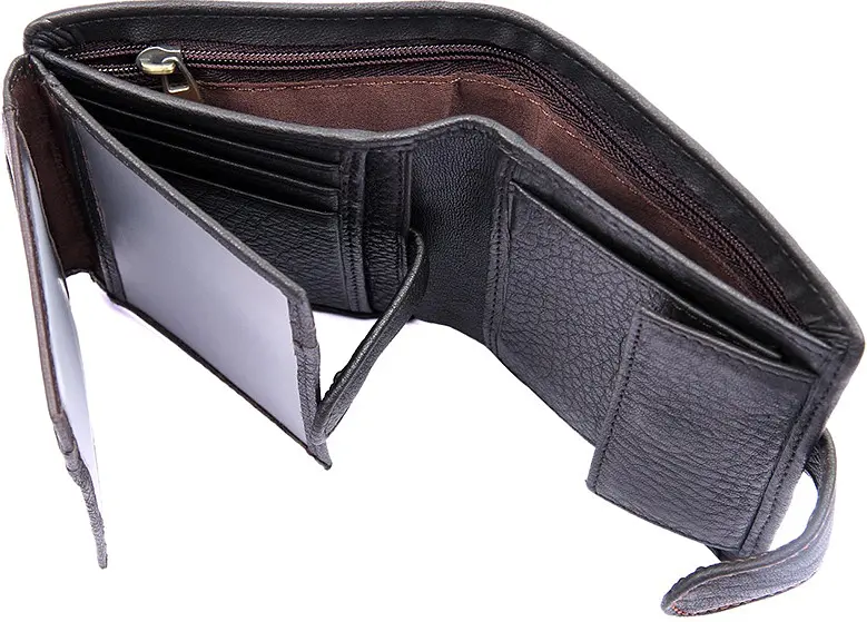 Мужской кожаный кошелек Vintage 9.5х14 см acs0015342 - фото 3