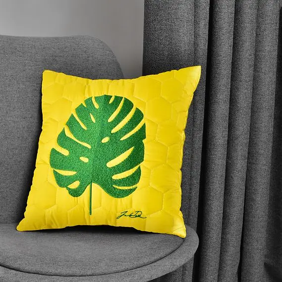 Подушка декоративная Ideia Тропикал с вышивкой гипоаллергенная 40х40 см (8000035907) - фото 4