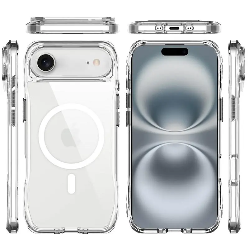 Чохол Epik TPU Space Octagon with MagSafe для Apple iPhone 17 Air 6.5" Clear - фото 3
