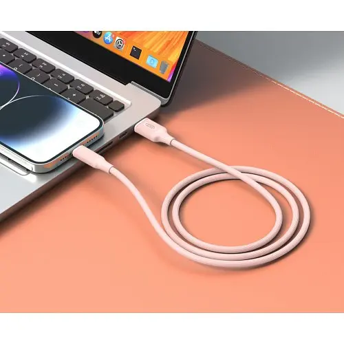Кабель XO NB265 Minimalist Series Type-C Data Cable 1m Рожевий - фото 5