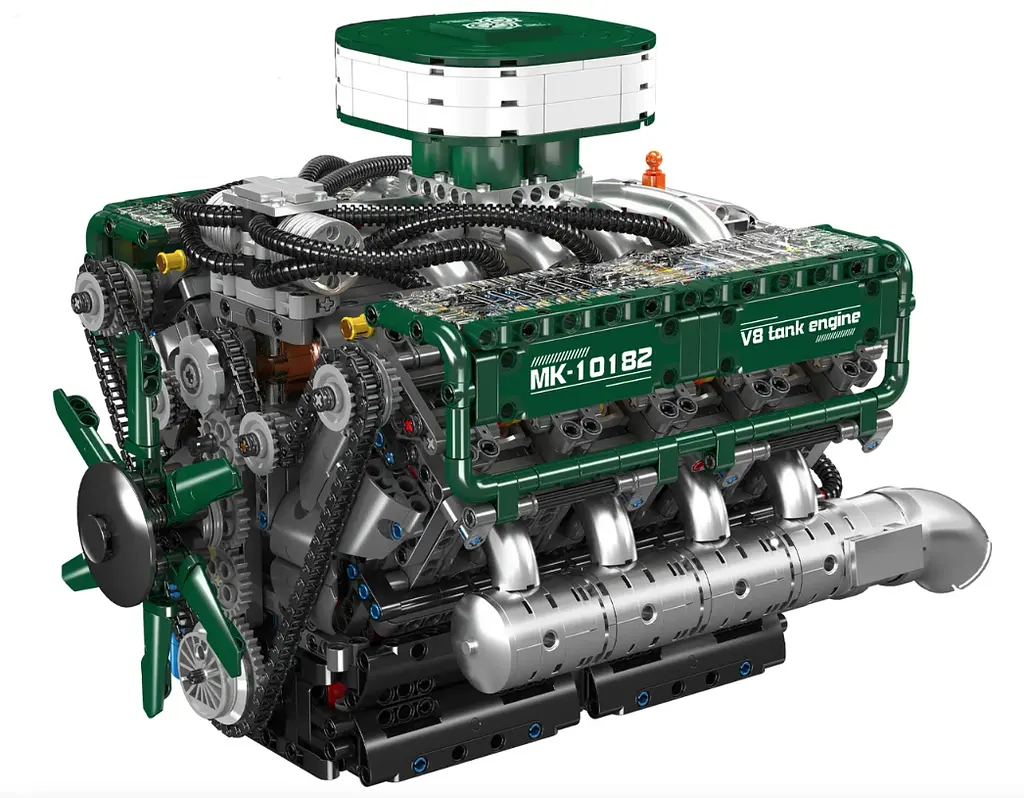 Конструктор двигун Mould King V8 Tank Engine моторизований дитячий танк 2250 деталей - фото 2