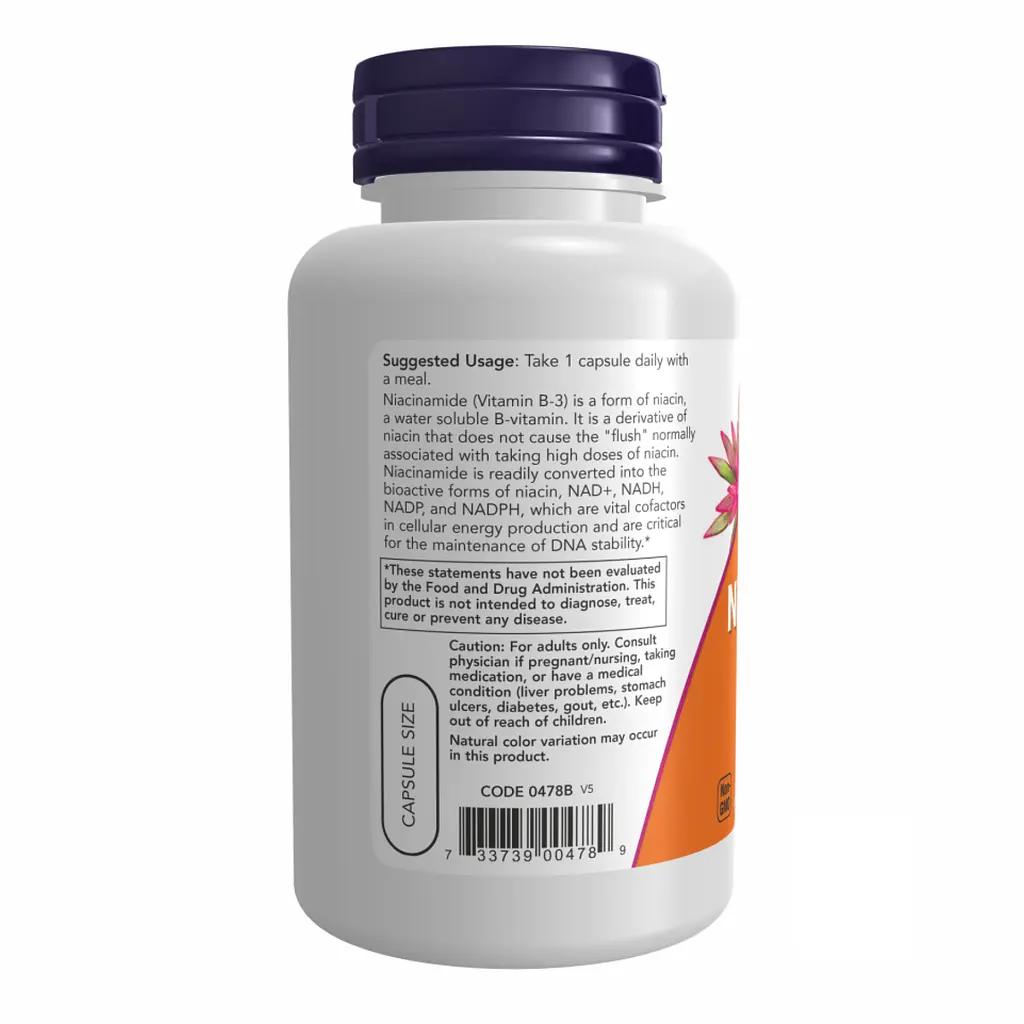 Ніацинамід Niacinamide 500 мг 100 вегетаріанських капсул - фото 3