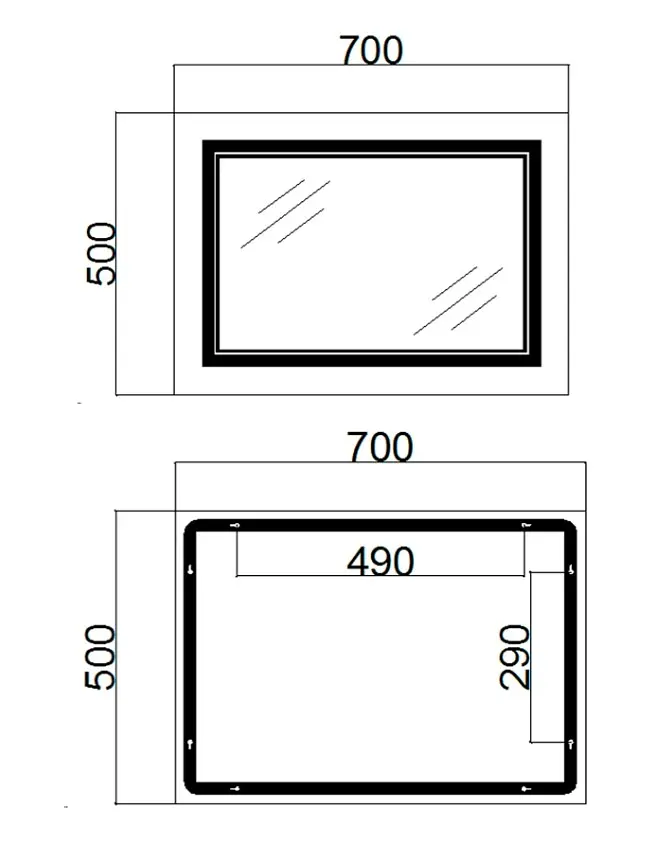 Дзеркало Qtap Cardinal з LED-підсвічуванням Touch QT0478C5070 - фото 12