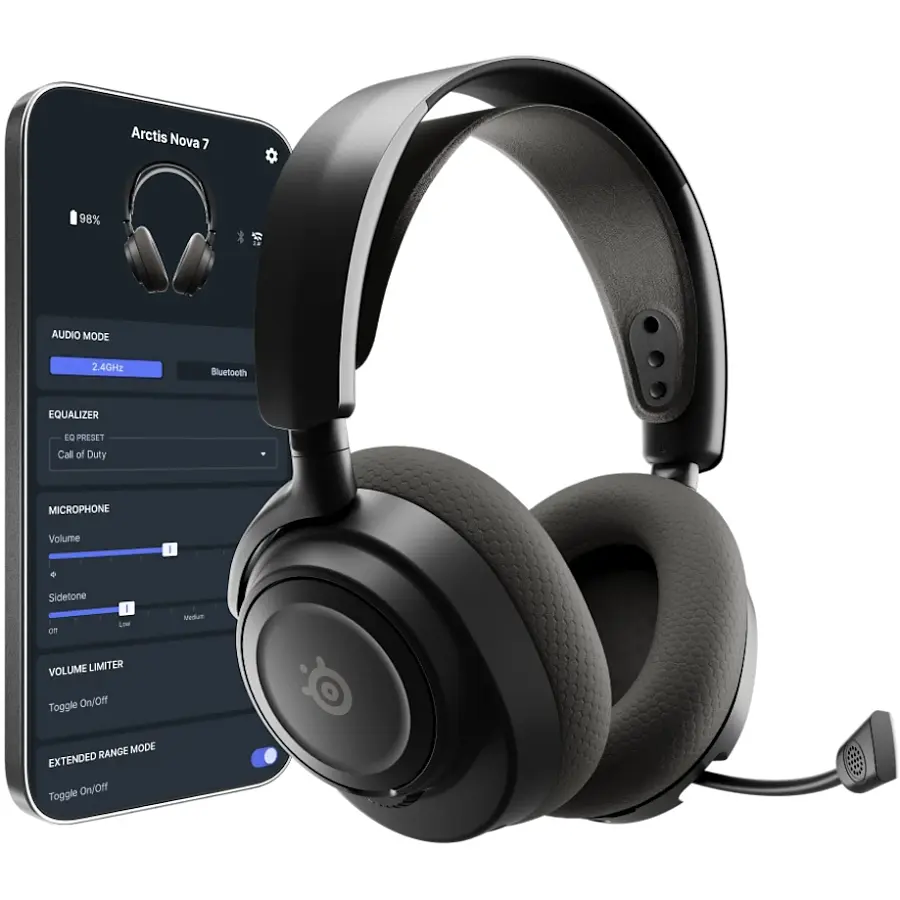 Ігрова гарнітура SteelSeries Arctis Nova 7P Gen 2 Wireless Black PC/PS/SW/MAC/MOB - фото 2