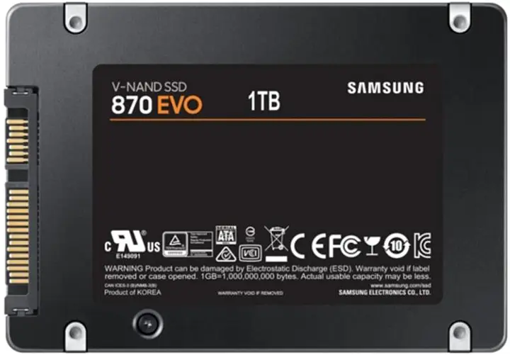 SSD внутрішній 1 TB SAMSUNG 870 EVO 2.5" SATA (MZ-77E1T0B/EU) - фото 4