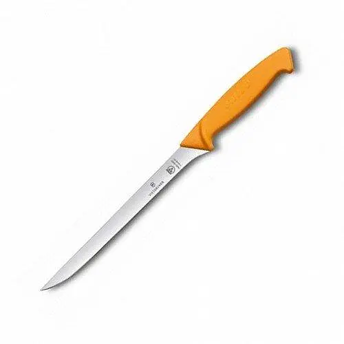 Кухонний ніж Victorinox Swibo Fish Filleting гнучкий вузький лезо 20см з жовт. ручкою