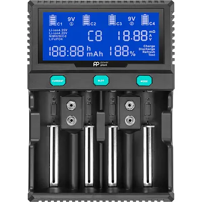 Зарядний пристрій для акумуляторів PowerPlant PP-A4 (Ni-MH,Cd,Li-ion,LiFePO4 / input AC 100V-240V DC 12V) (AA620173) - фото 7