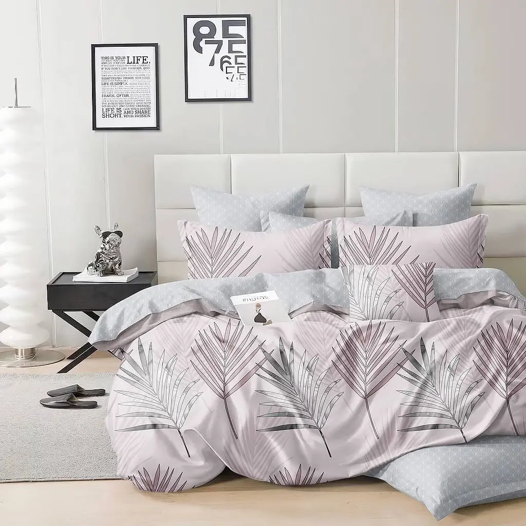 Постільна білизна двоспальне Dushka Home Полікотон 21098 180х215 см блакитне