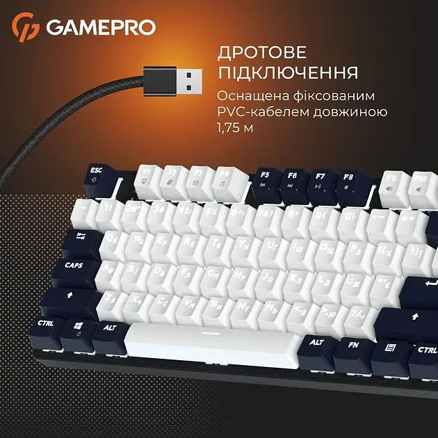 Клавиатура проводная GamePro Genesis Metallic Outemu Red Swithes USB Black (MK110B) - фото 8
