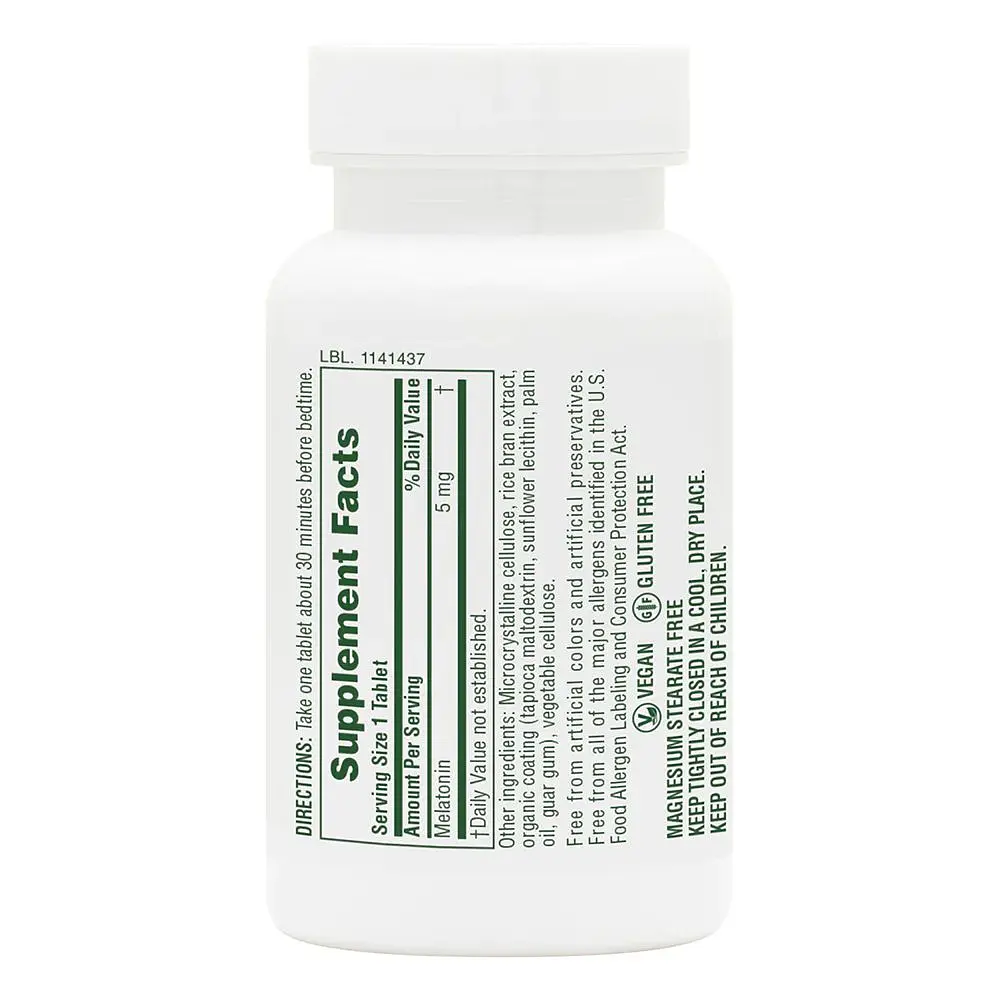 Натуральна добавка NaturesPlus Fast Acting Melatonin 5 mg 90 таблеток - фото 2
