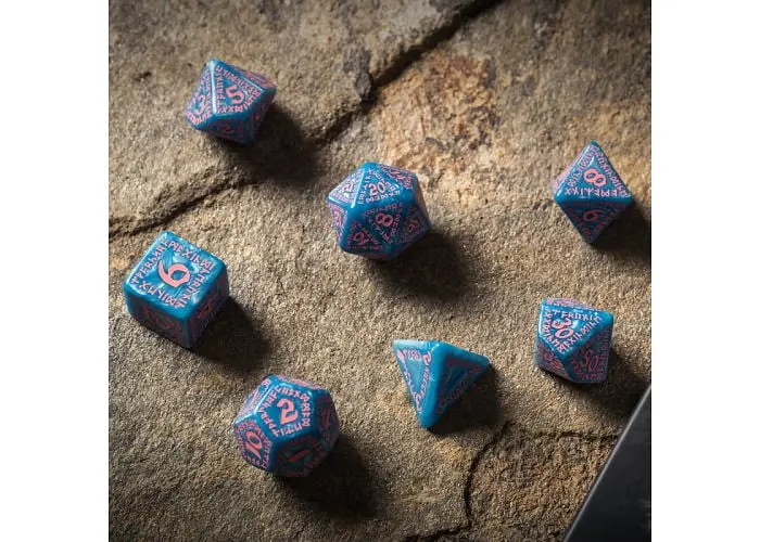 Набір кубиків Runic Glacier & pink Dice Set , 7 шт. (SRUN1S) - фото 3