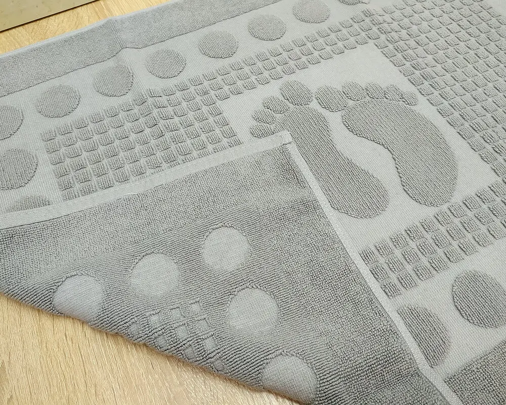 Турецький рушник для ніг Zeron 50х70 Light Gray щільність 750 г/м2 - фото 4