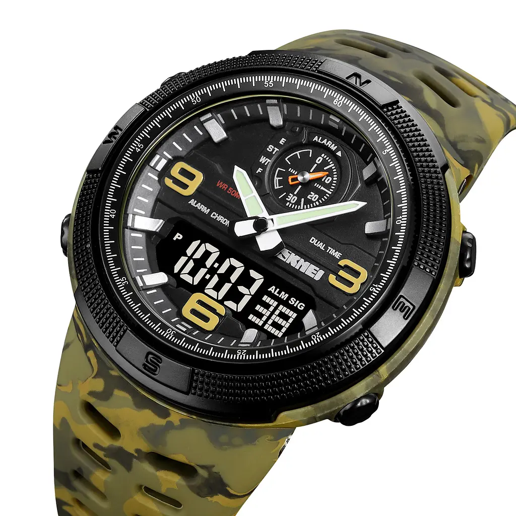 Наручний годинник чоловічий 1655CMGNBK Camo Green-Black Skmei acs0030648 - фото 2