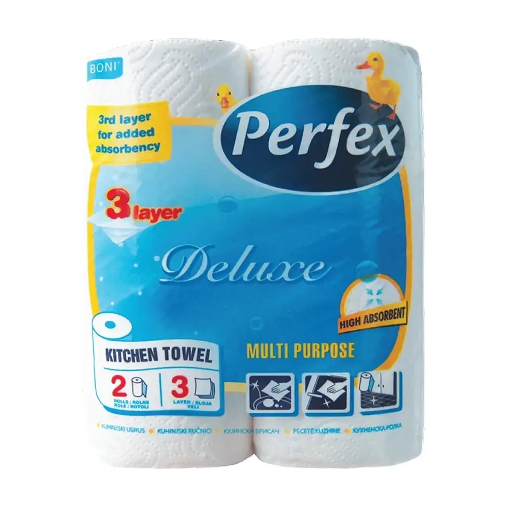 Бумажные полотенца Perfex Deluxe 3 слоя 2 рулона (8606102287381)