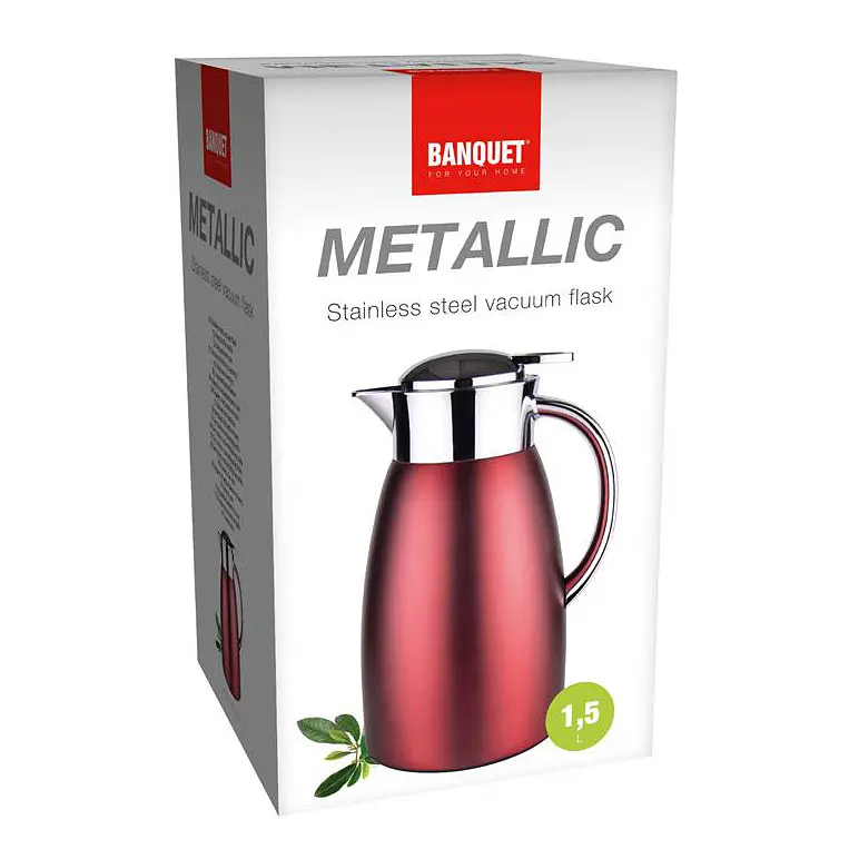 Термос Banquet Metallic Red, 1,5 л - фото 4