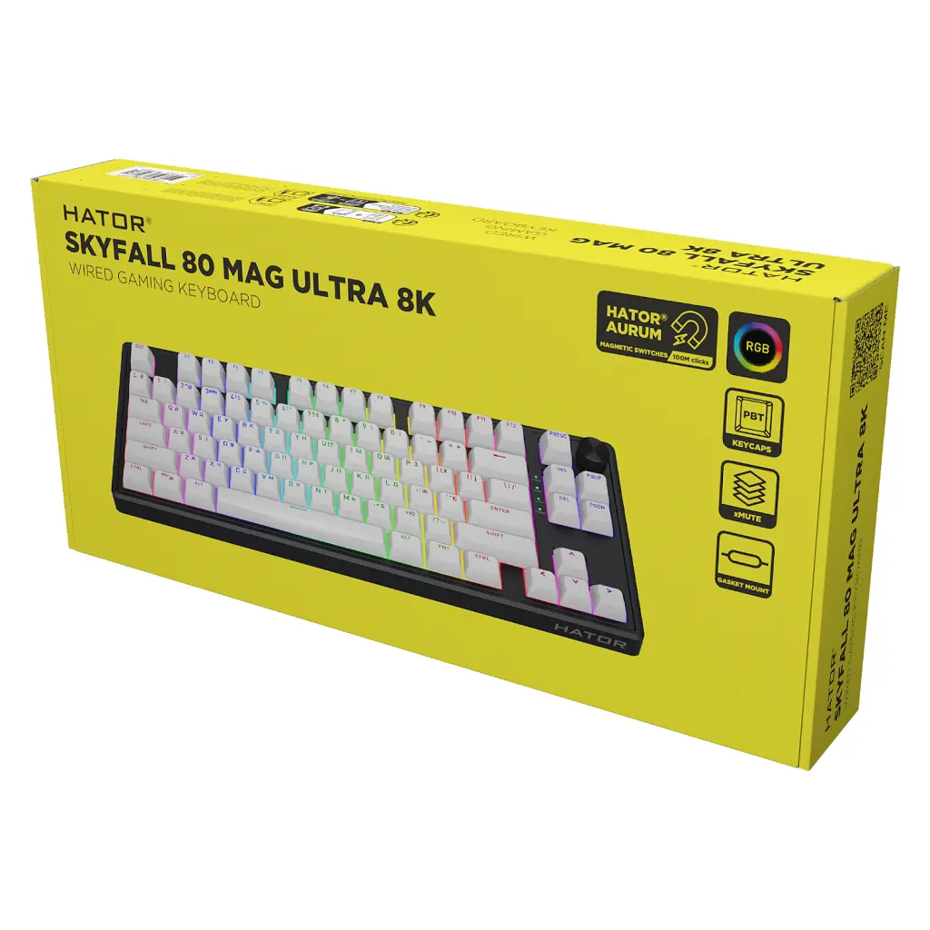 Клавіатура Hator Skyfall 80 MAG Ultra 8K Wireless Black/White (HTK1880UA) - фото 7