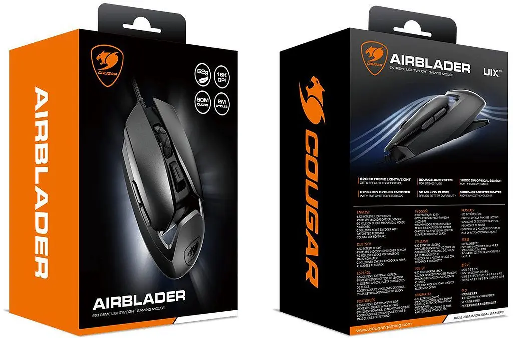 Миша Cougar AirBlader USB Black (3M410WONB.0001) [74356] - фото 9