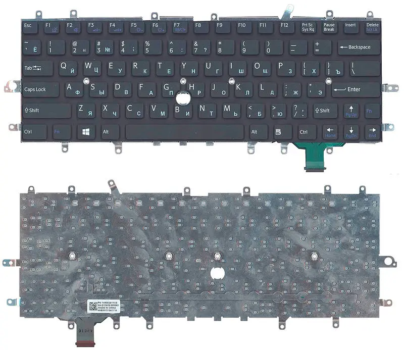 Клавіатура для ноутбука Sony Vaio (SVD11) Black, (No Frame) - фото 3