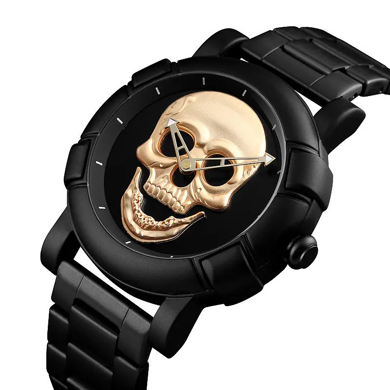 Оригінальний годинник Skmei Skull 9178 Black-Red Platina - фото 8