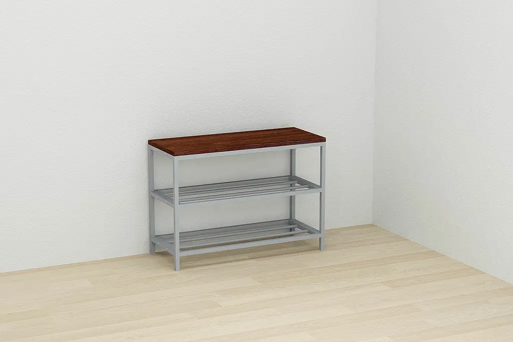 Банкетка универсальная Ferrum-decor Слайм 45x63x26 серый ДСП Венге 16мм (FRD-105511) - фото 3