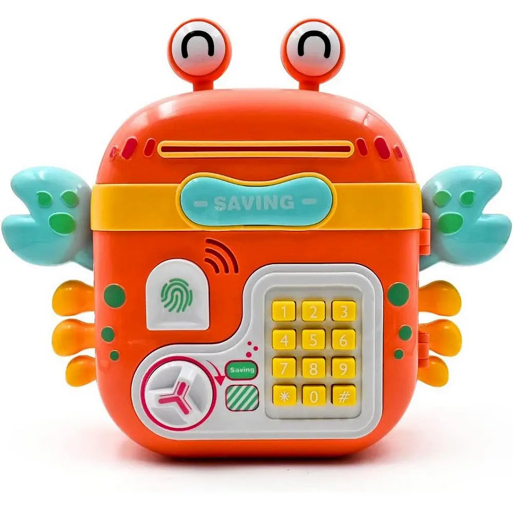 Дитяча скарбничка з Кодовим замком і відбитком Пальца Crab Piggy Bank - фото 4