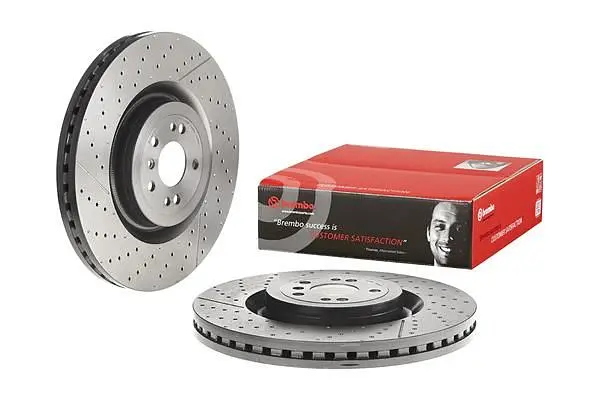 Диск гальмівний вентильований перфорований Mercedes Gle, Gl, M-class, Gls 11-19р Brembo (09.B805.11) - фото 3