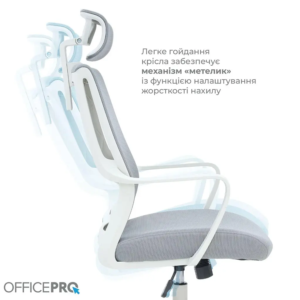Офисное кресло OfficePro Harmony OC310-W-LG-LG (OC310-W-LG-LG) - фото 13