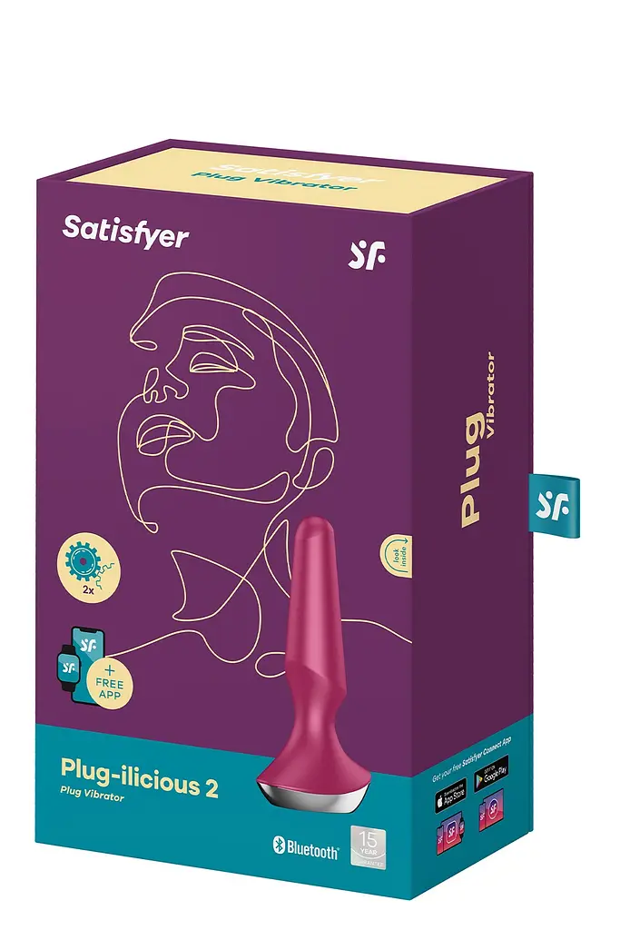 Анальная смарт-пробка Satisfyer Plug-ilicious 2, 14х3 см, малиновая - фото 2