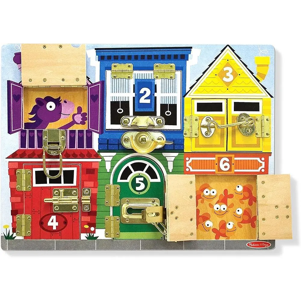 Дошка із засувками Melissa & Doug дерев’яна (SM93406/6075185) - фото 2