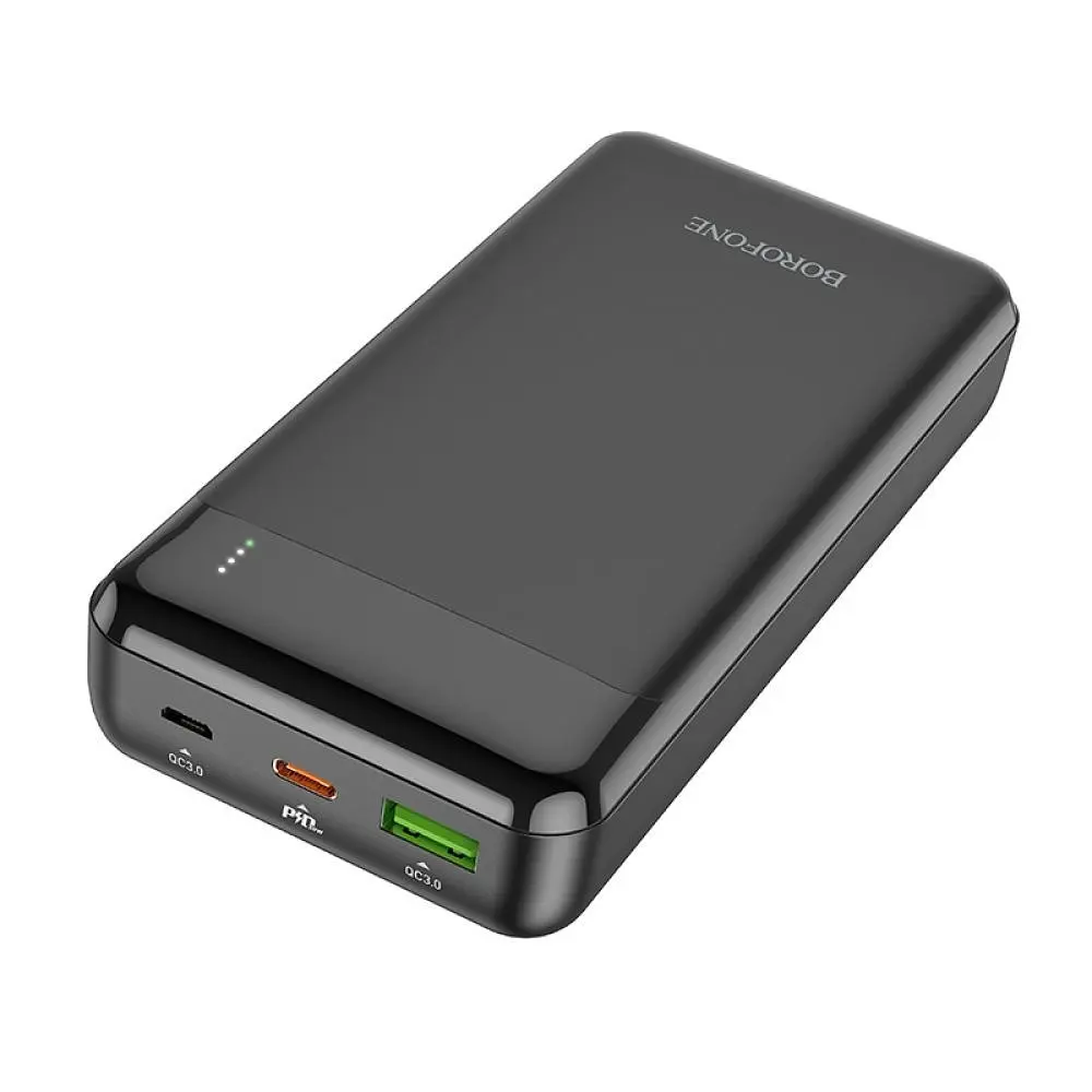 Повербанк Borofone BJ19A 20000 mAh, чорний, з адаптером 67W AR-9169 та кабелем - фото 9