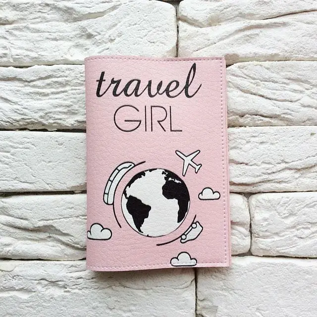 Обкладинка для паспорта Travel girl (рожевий) - фото 2