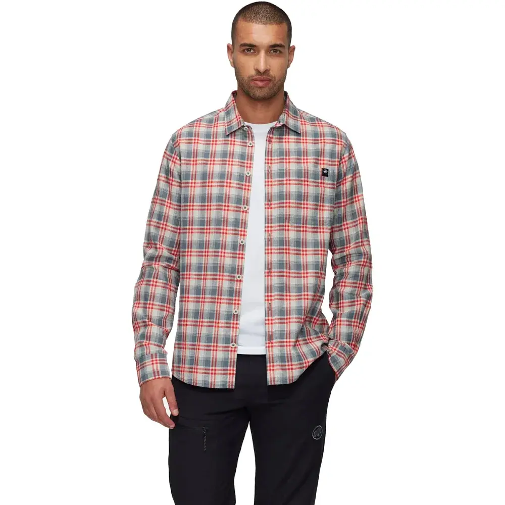 Сорочка Mammut Trovat Summer Longsleeve Shirt Men L silver sage-red - фото 2