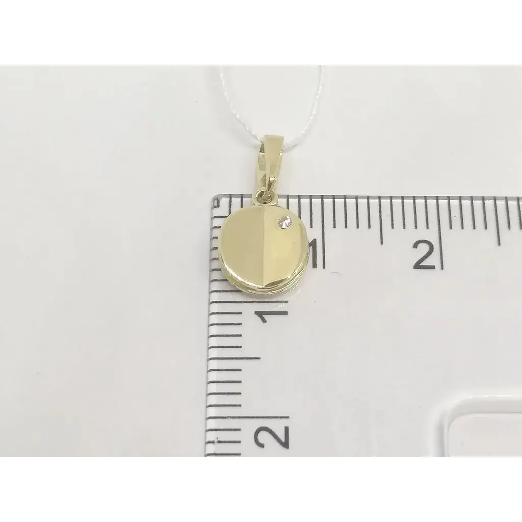 Золотая подвеска Столичная Ювелирная Фабрика с фианитом. 441061Ж - фото 4