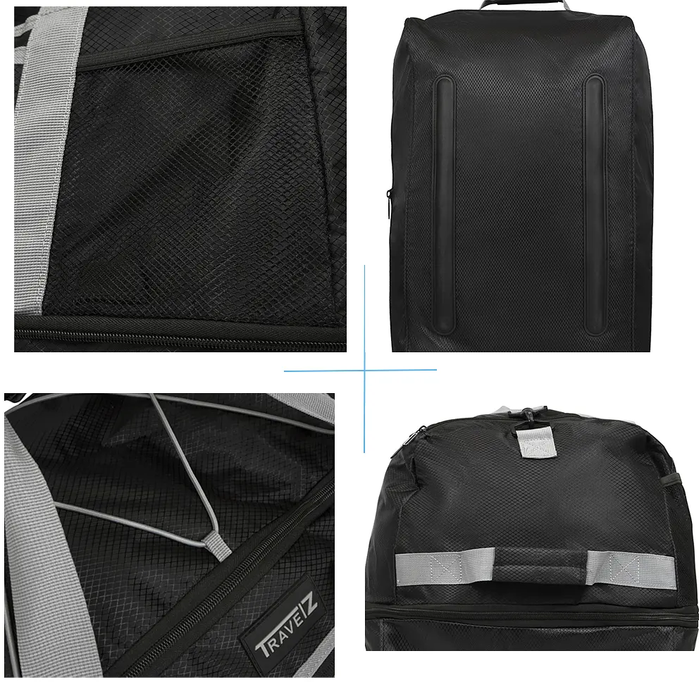 Сумка дорожня на колесах TravelZ Wheelbag Doubleloader foldable black 80(95)L (603096) - фото 6